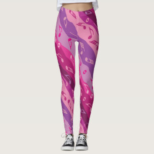 Music Note Stripes  Leggings