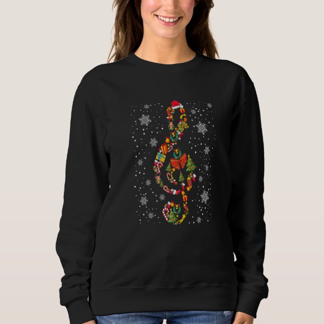 Music Note Symbol School Music Teacher  Christmas  Sweatshirt (Front)