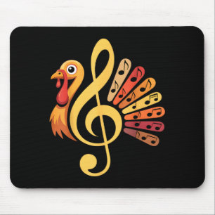 Music Note Symbol Turkey Teacher Fall Thanksgiving Mouse Pad