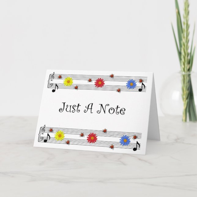 Music Note Thinking Of You Card(Large Print) Card (Front)