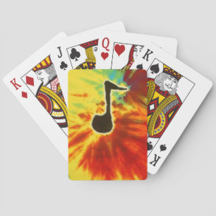 Music Note Tie Dye Bicycle Playing Cards