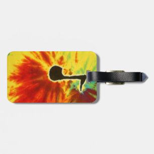 Music Note Tie Dye Unique Luggage Tag