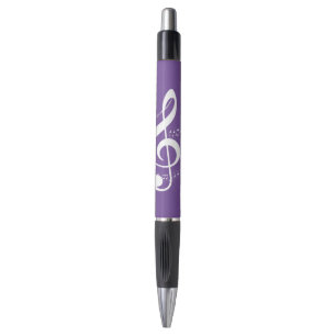 music note violet white 6-pack ballpoint pen