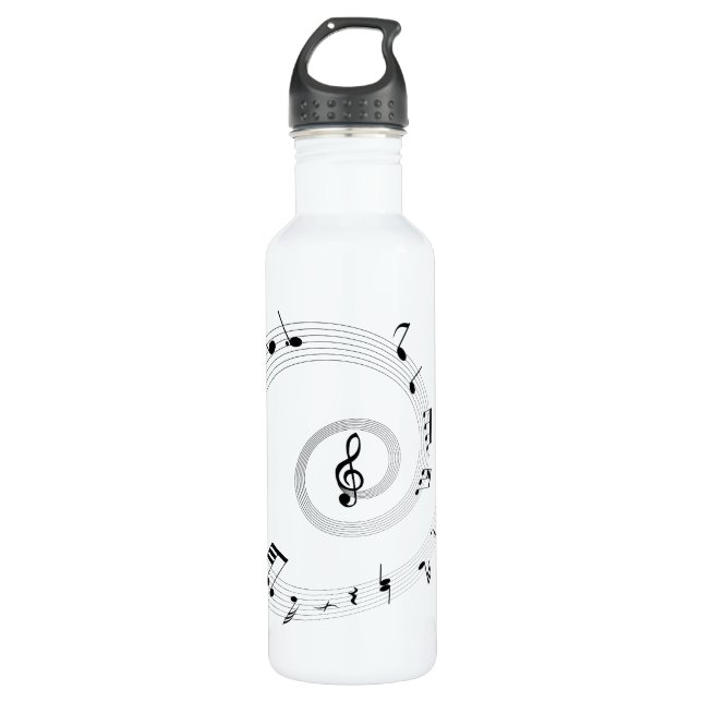 Music Notes 710 Ml Water Bottle (Front)