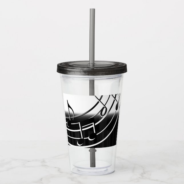 Music Notes Acrylic Tumbler (Front)