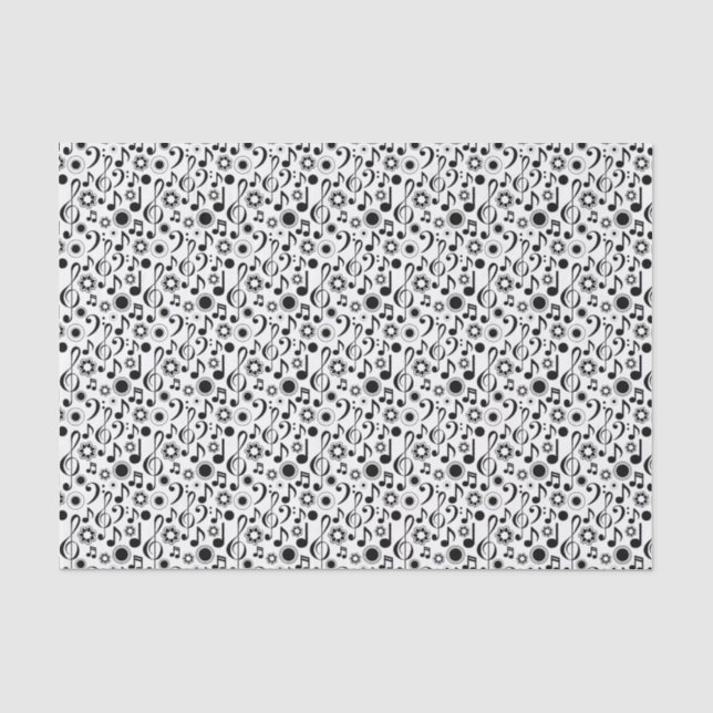 Music Notes and Clefs Tissue Paper (Front)