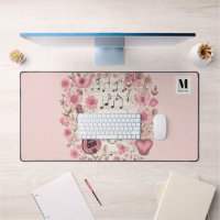 Music Notes and Flowers Elegant