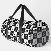 Music Notes and Instruments on squares