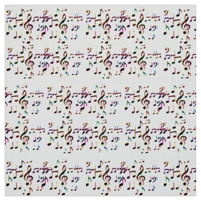 music notes art fabric (Swatch)