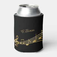 Music notes black gold name