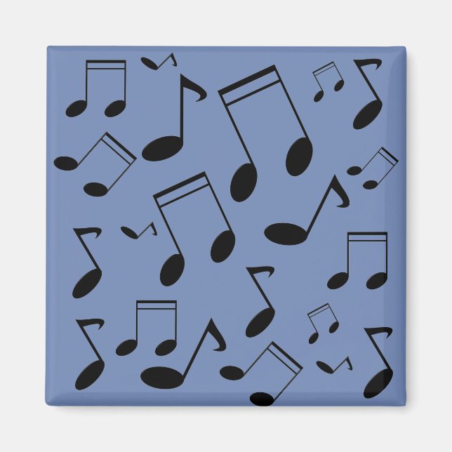Music notes black magnet (Front)