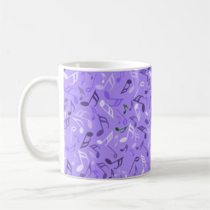 Music Notes Blue Coffee Mug