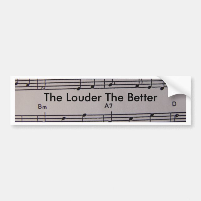 Music Notes Bumper Sticker (Front)
