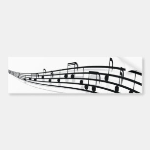 Music Notes Bumper Sticker
