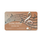music notes business card