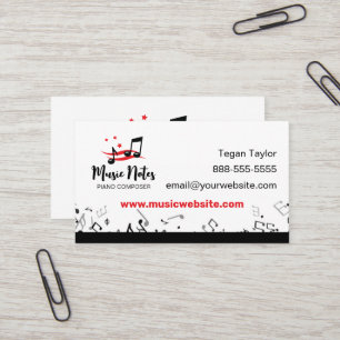 Music Notes Business Card