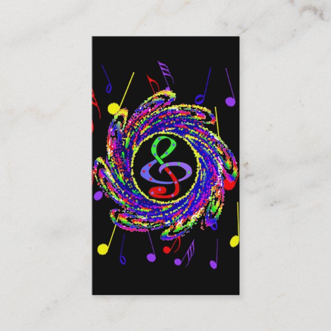 Music Notes Business Cards (Front)