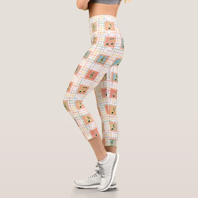 Music notes capri leggings (Left)