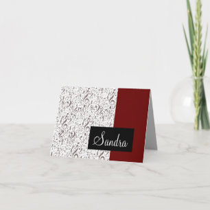 Music Notes Card with Name