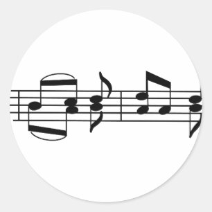 Music Notes Classic Round Sticker