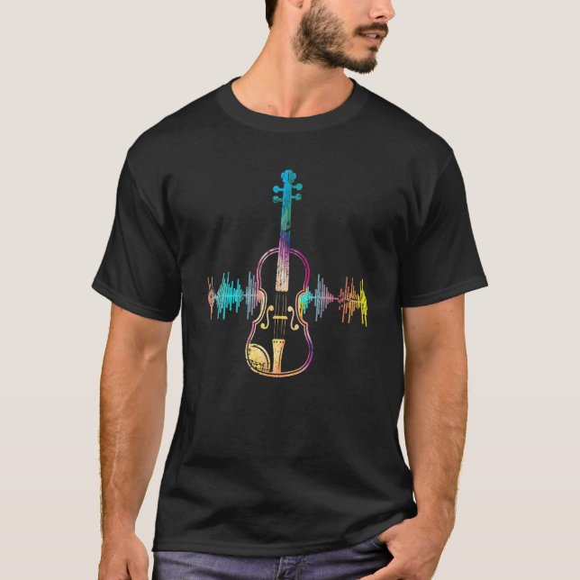 Music Notes Classical Musician Violin Player Gift  T-Shirt (Front)