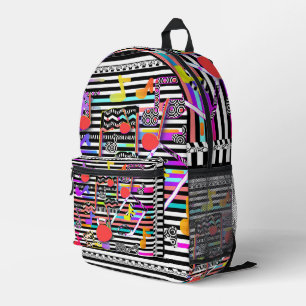 Music Notes Colourful Printed Backpack