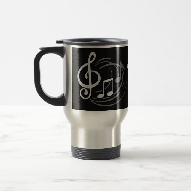 Music Notes custom name mugs (Left)