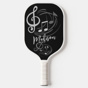 Music Notes custom name Pickleball Paddle
