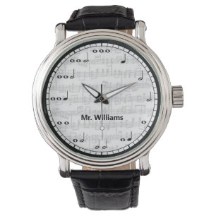 Music Notes Custom Watch