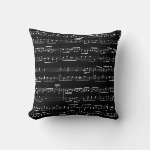 Music notes Customisable printed background colour Cushion