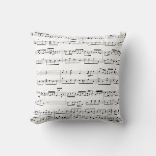 Music notes Customisable printed background colour Cushion