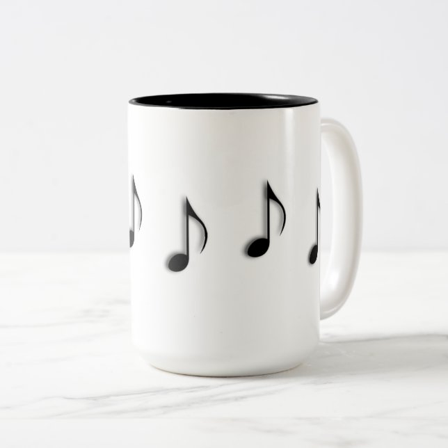 Music Notes Dance Across Coffee Mug (Front Right)