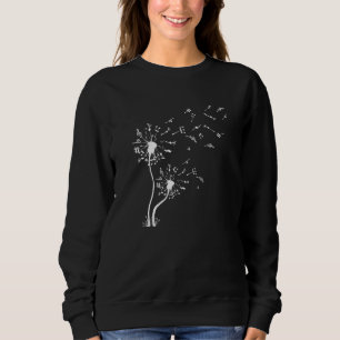 Music Notes Dandelion Flower Sweatshirt