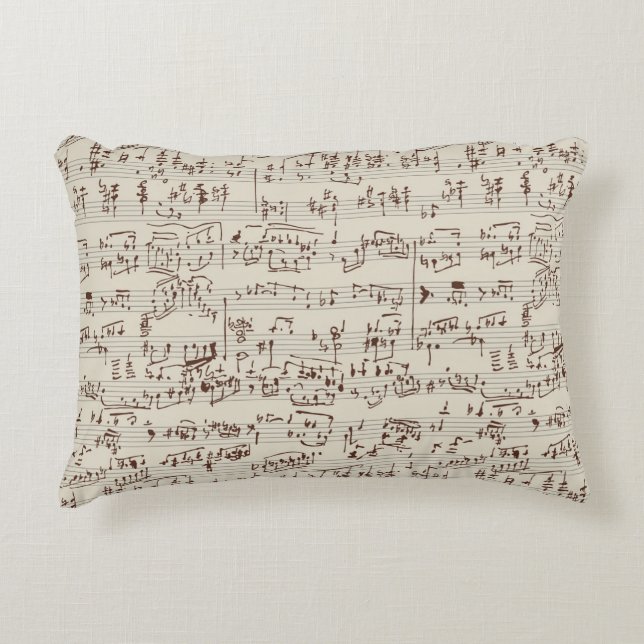 Music notes decorative cushion (Front)