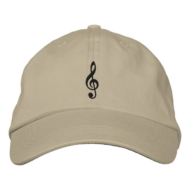 Music Notes Embroidered Cap (Front)