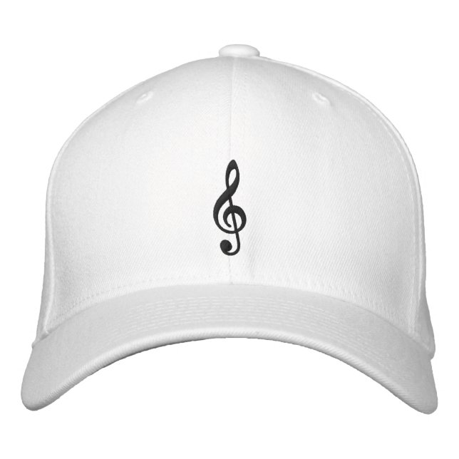 Music Notes Embroidered Cap (Front)