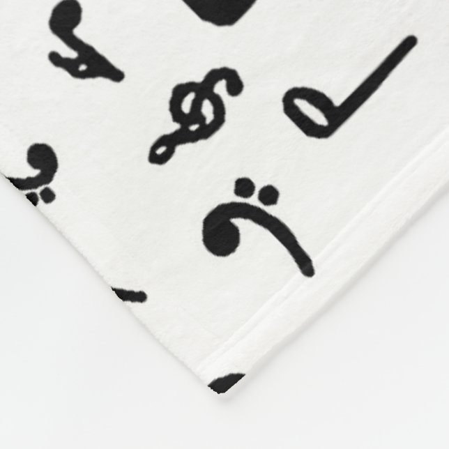 Music Notes Fleece Blanket (Corner)