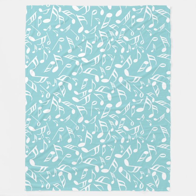 Music Notes Fleece Blanket (Front)