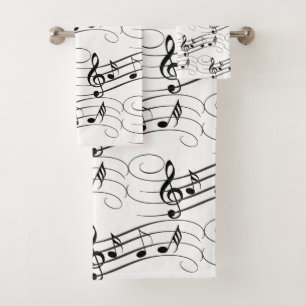 Music Notes  Flow Bath Towel Set