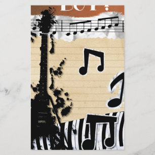 music notes happy guitar dance dancing stationery