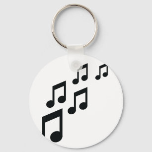 music notes icon key ring