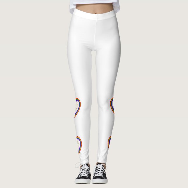 Music notes in the rainbow, Leggings (Front)