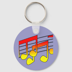 Music Notes Key Ring