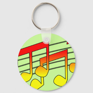 Music Notes Key Ring