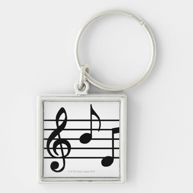 Music Notes Key Ring (Front)