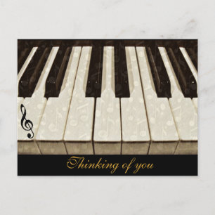 Music notes & Keys_ Postcard