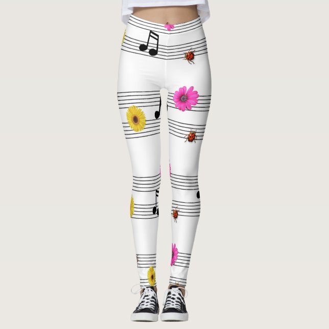 Music Notes  Leggings (Front)