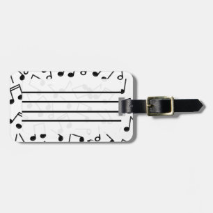 Music Notes Luggage Tag