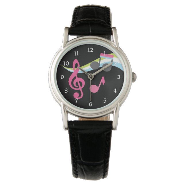 Music Notes Modern Watch (Front)