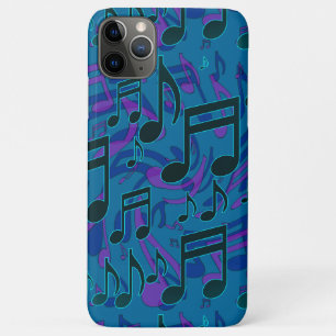 Music Notes Musical Pattern Blue Green Purple Case-Mate iPhone Case